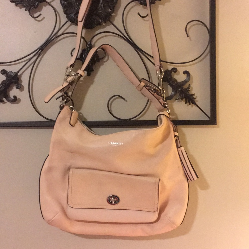 Light pink coach purse